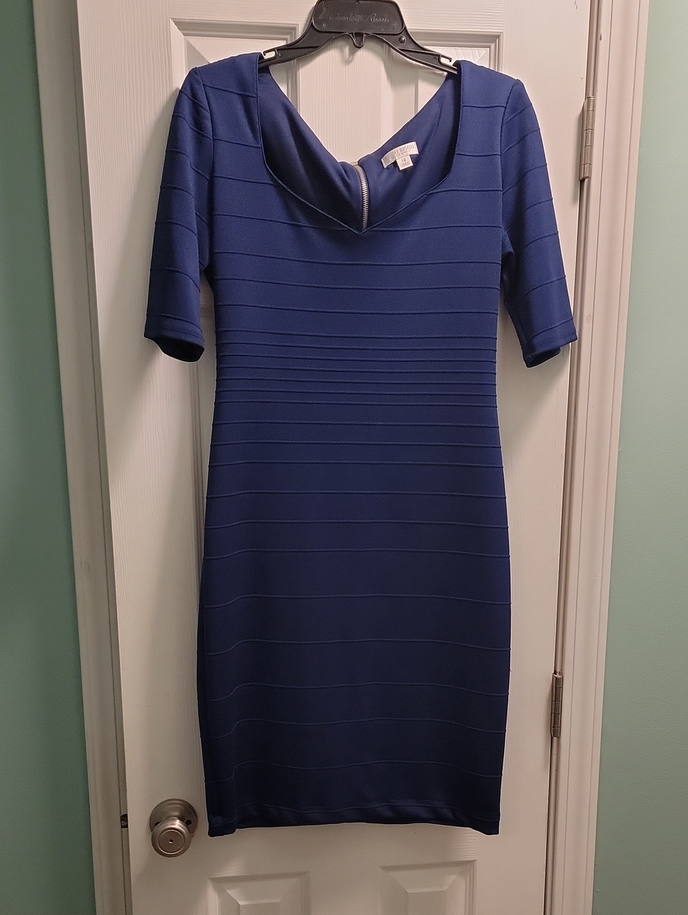 Bisou Bisou Royal Blue Midi Sheath Dress